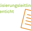 Text: Digitalisierungsleitlinie veröffentlicht plus Grafik einer Text-Datei