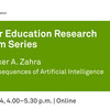 Announcement flyer of the talk including a portrait photo of Prof. Dr. Shaker A. Zahra