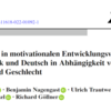 Schwarzer Schriftzug des Publikationtitels Heterogenität in motivationalen Entwicklungsverläufen in Mathematik und Deutsch in Abhängigkeit von Schulform und Geschlecht