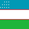 Die Flagge von Usbekistan 