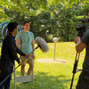 Interview of a student at the video shooting