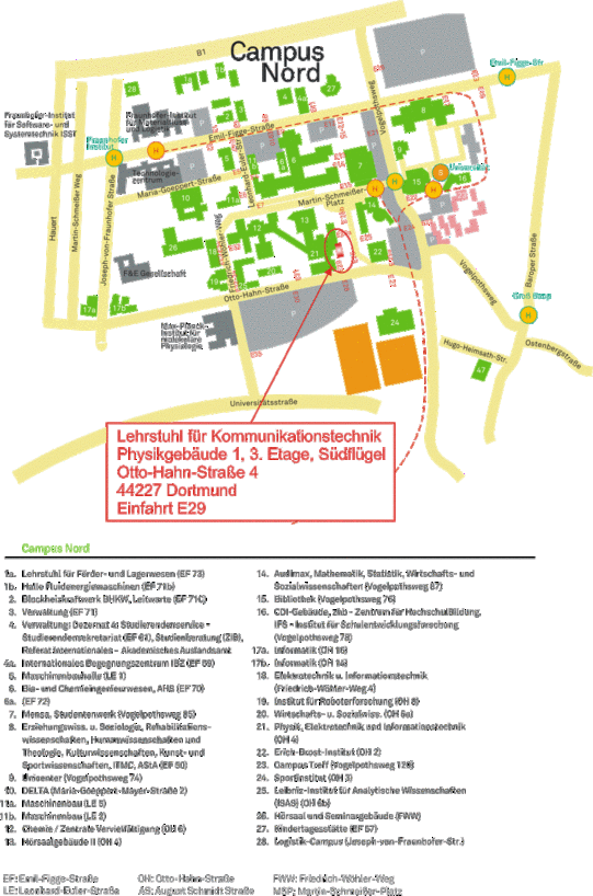 Plan Campus Nord TU Dortmund