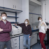 JProf. Müge Kasanmascheff, Shari Lorraine Meichsner and Dr. Yury Kutin in the lab.