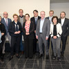 Photo of a group of people, including NRW Minister of Science Ina Brandes, members of the UA Ruhr Rectorate, and representatives of the four Research Centers and the College, which are being established as part of the Research Alliance. 