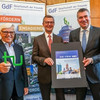 Three members of the Society of Friends of TU Dortmund University at the 60th anniversary celebration.