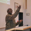 Prof. William Tayeebwa speaks at a panel.